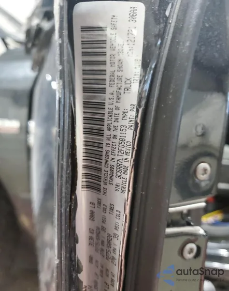 2015 Ram 1500 Slt из США, поврежденный, VIN 3C6RR7LT2FG581153